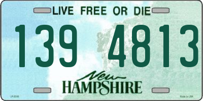 NH license plate 1394813