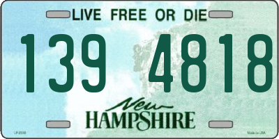 NH license plate 1394818