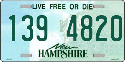 NH license plate 1394820