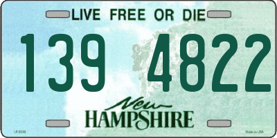 NH license plate 1394822
