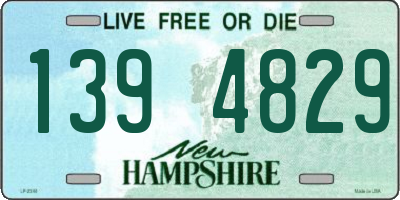 NH license plate 1394829