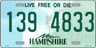 NH license plate 1394833
