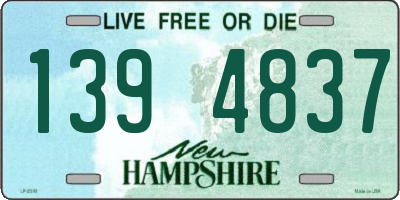 NH license plate 1394837