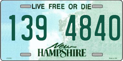 NH license plate 1394840