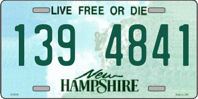 NH license plate 1394841