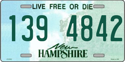 NH license plate 1394842