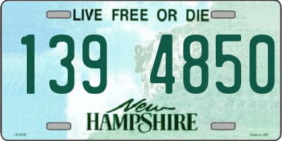 NH license plate 1394850