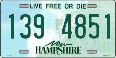 NH license plate 1394851