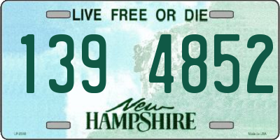 NH license plate 1394852