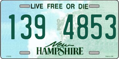 NH license plate 1394853