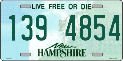NH license plate 1394854