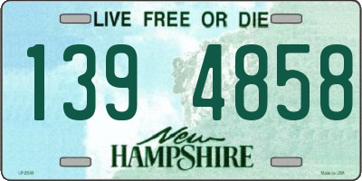 NH license plate 1394858