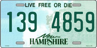 NH license plate 1394859