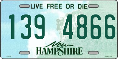 NH license plate 1394866