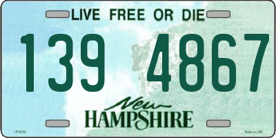 NH license plate 1394867