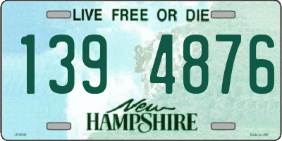 NH license plate 1394876
