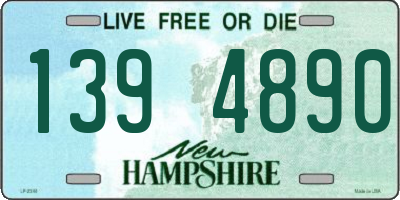 NH license plate 1394890