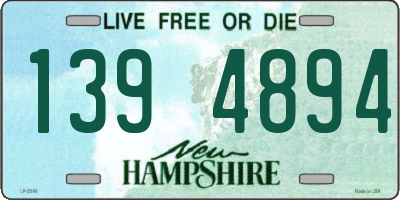 NH license plate 1394894
