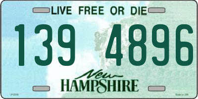 NH license plate 1394896
