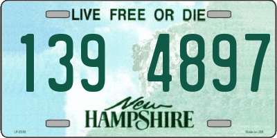 NH license plate 1394897