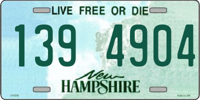 NH license plate 1394904