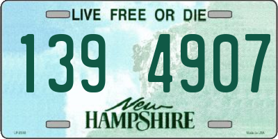 NH license plate 1394907