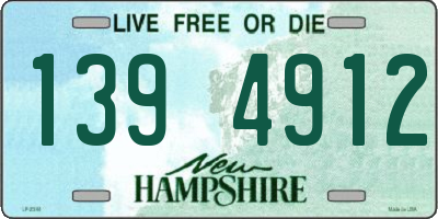 NH license plate 1394912