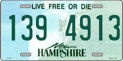 NH license plate 1394913
