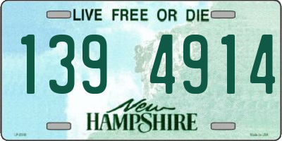 NH license plate 1394914