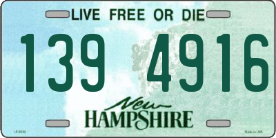 NH license plate 1394916