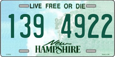NH license plate 1394922