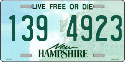 NH license plate 1394923