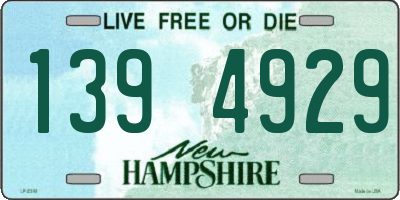 NH license plate 1394929