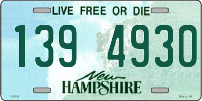NH license plate 1394930
