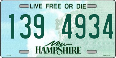 NH license plate 1394934