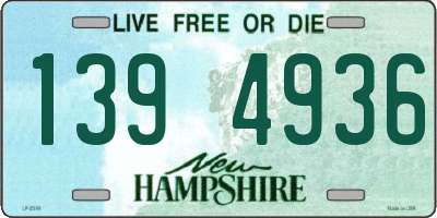 NH license plate 1394936