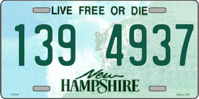 NH license plate 1394937