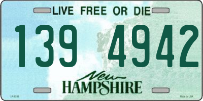 NH license plate 1394942