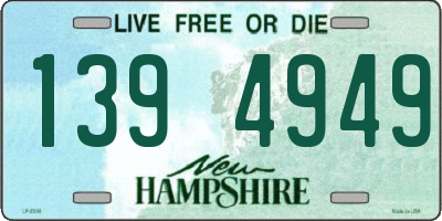 NH license plate 1394949