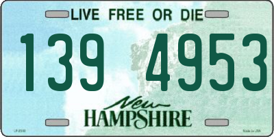 NH license plate 1394953