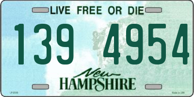 NH license plate 1394954