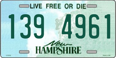 NH license plate 1394961