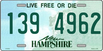 NH license plate 1394962