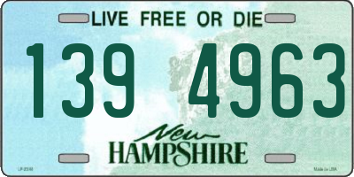 NH license plate 1394963
