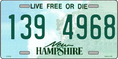 NH license plate 1394968