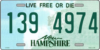 NH license plate 1394974