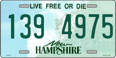 NH license plate 1394975