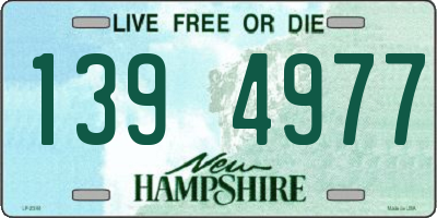 NH license plate 1394977