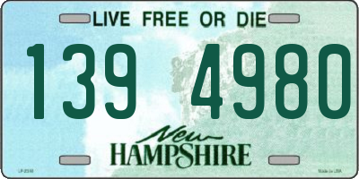 NH license plate 1394980