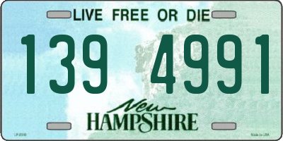 NH license plate 1394991